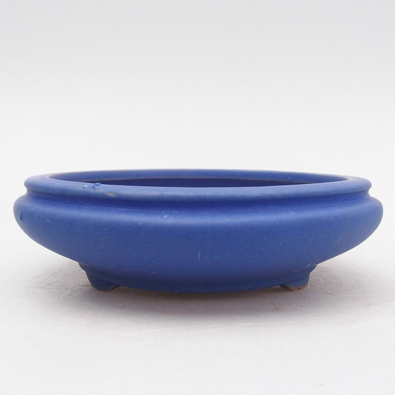 Ceramic bonsai bowl 16.5 x 16.5 x 4.5 cm, color blue