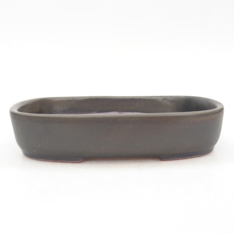 Ceramic bonsai bowl 16 x 11 x 3 cm, color gray