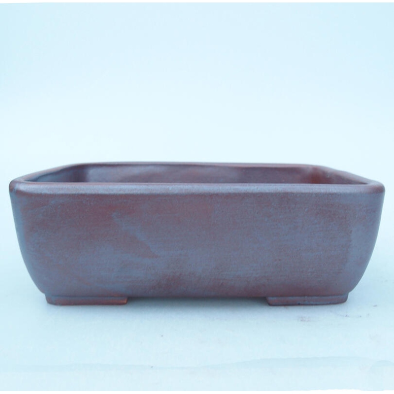 Ceramic bonsai bowl 16 x 11 x 5.5 cm, metallic color