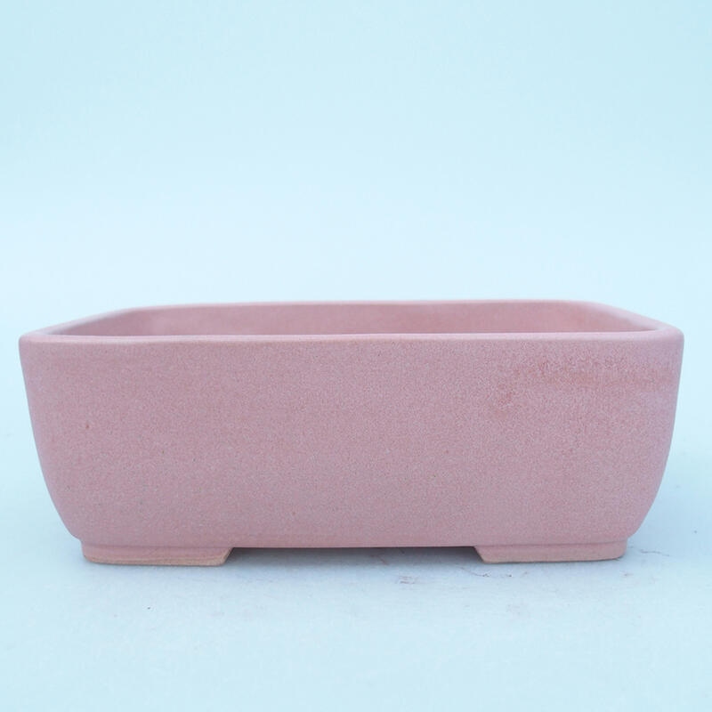 Ceramic bonsai bowl 16 x 11 x 5.5 cm, color pink