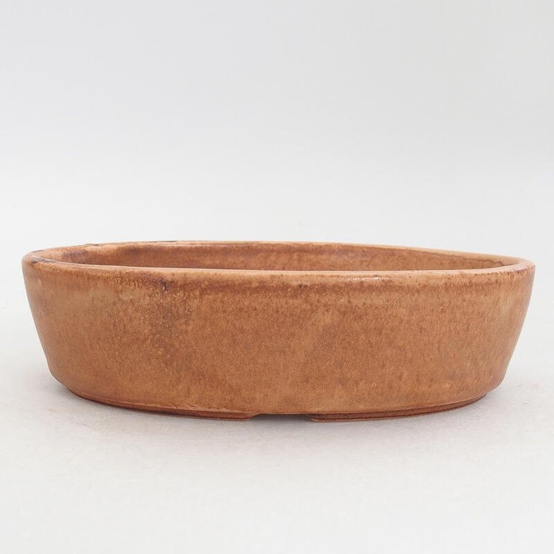 Ceramic bonsai bowl 16 x 12 x 4.5 cm, color pink