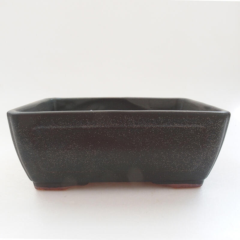 Ceramic bonsai bowl 16 x 12 x 5.6 cm, color gray