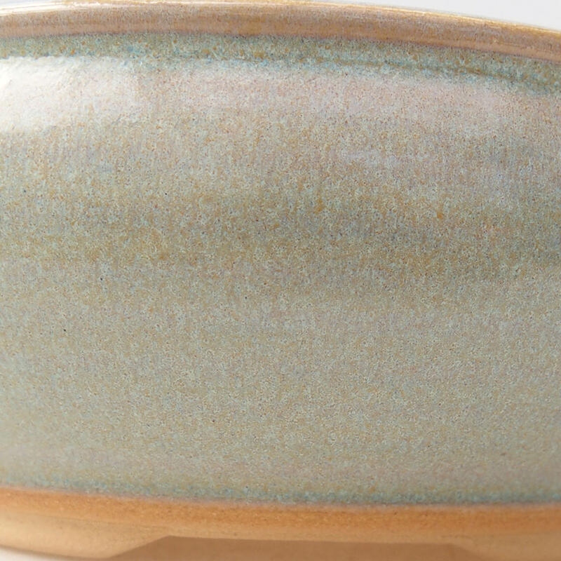 Ceramic bonsai bowl 16 x 16 x 5.5 cm, color green