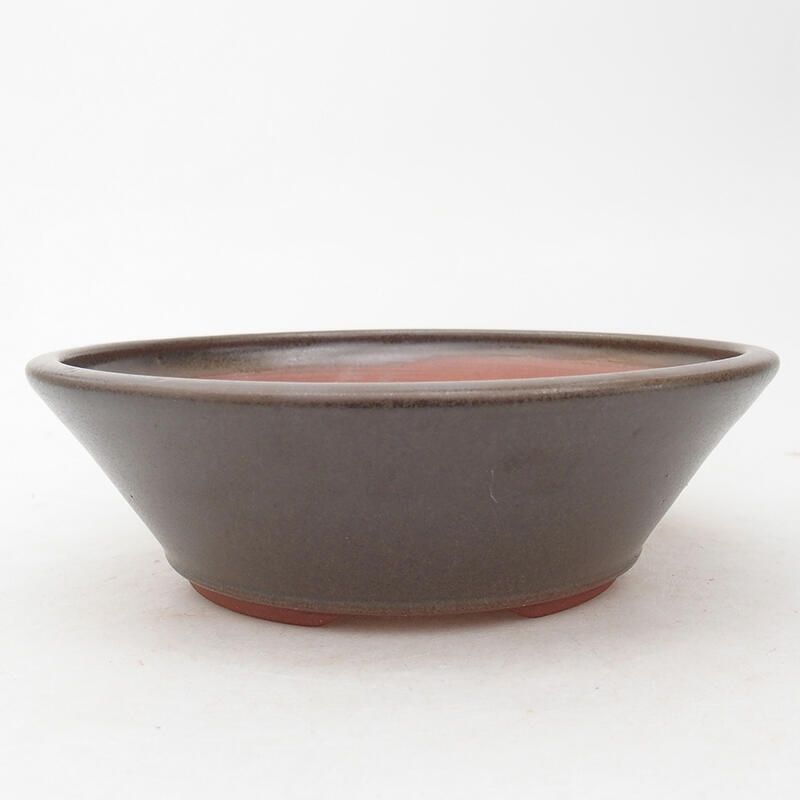 Ceramic bonsai bowl 16 x 16 x 5 cm, color green