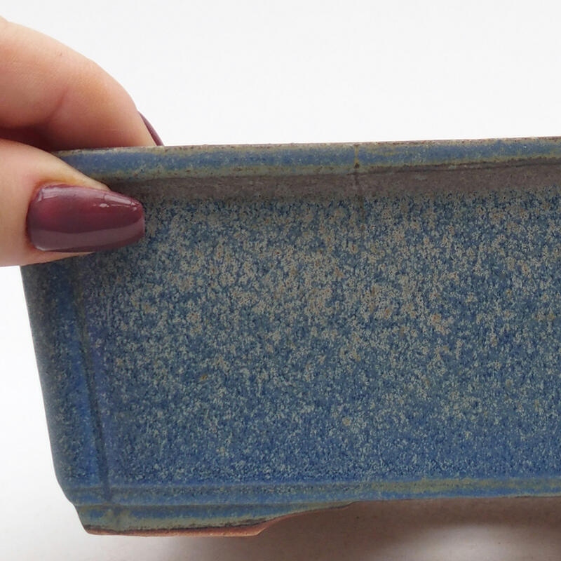 Ceramic bonsai bowl 17,5 x 13 x 6 cm, colour blue