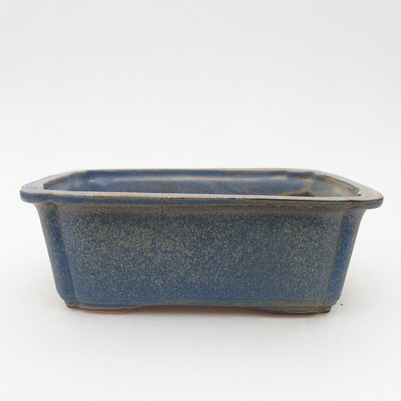 Ceramic bonsai bowl 17,5 x 13 x 6 cm, colour blue