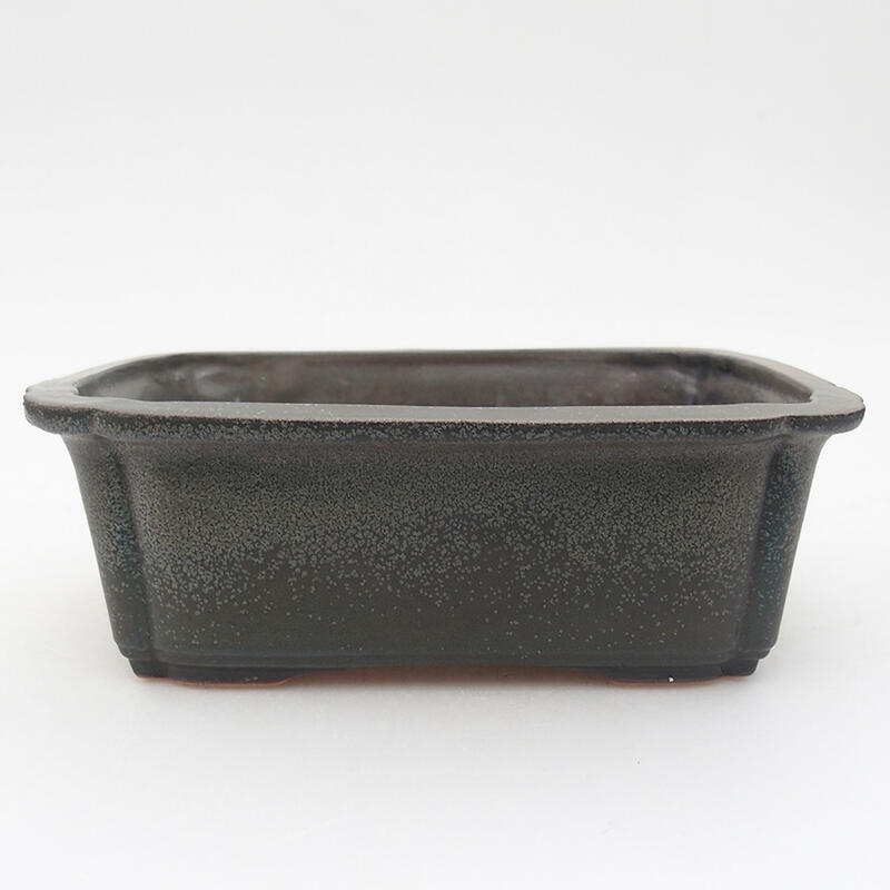 Ceramic bonsai bowl 17,5 x 13 x 6 cm, grey