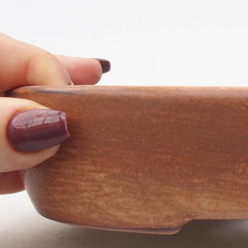 Ceramic bonsai bowl 17,5 x 14 x 4 cm, colour pink