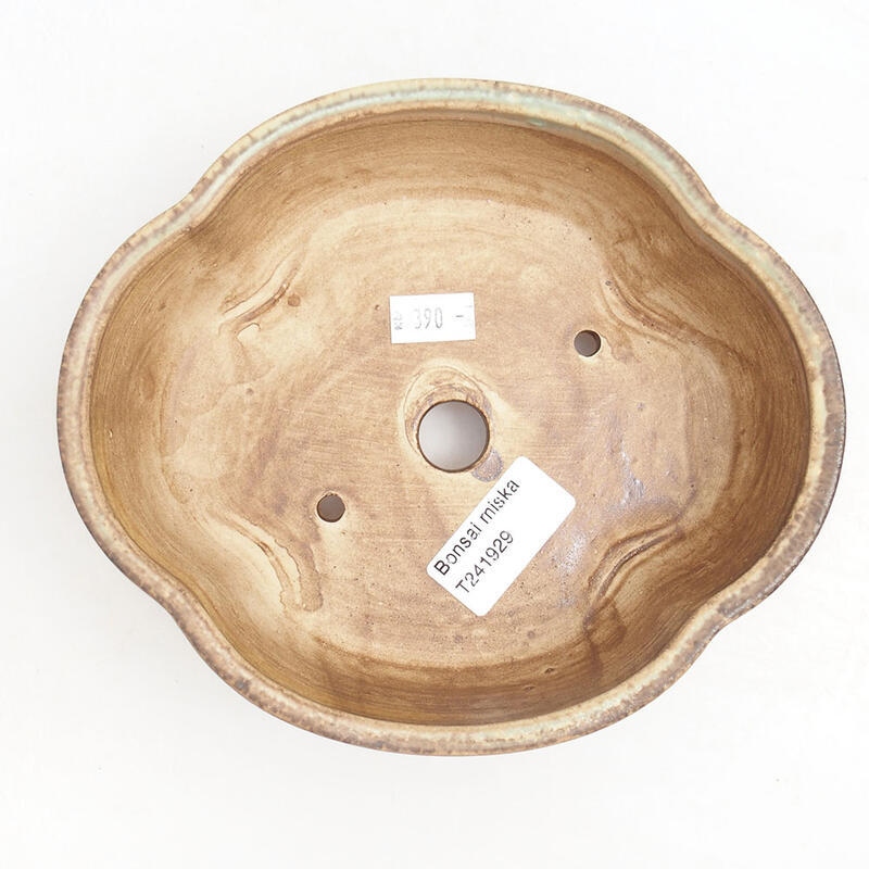 Ceramic bonsai bowl 17.5 x 15 x 5.5 cm, color brown