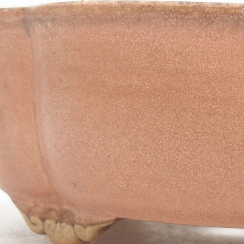 Ceramic bonsai bowl 17.5 x 15 x 5.5 cm, color pink