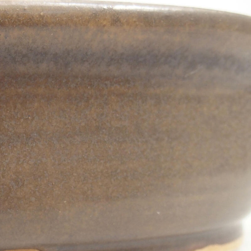 Ceramic bonsai bowl 17.5 x 16 x 4.5 cm, color brown