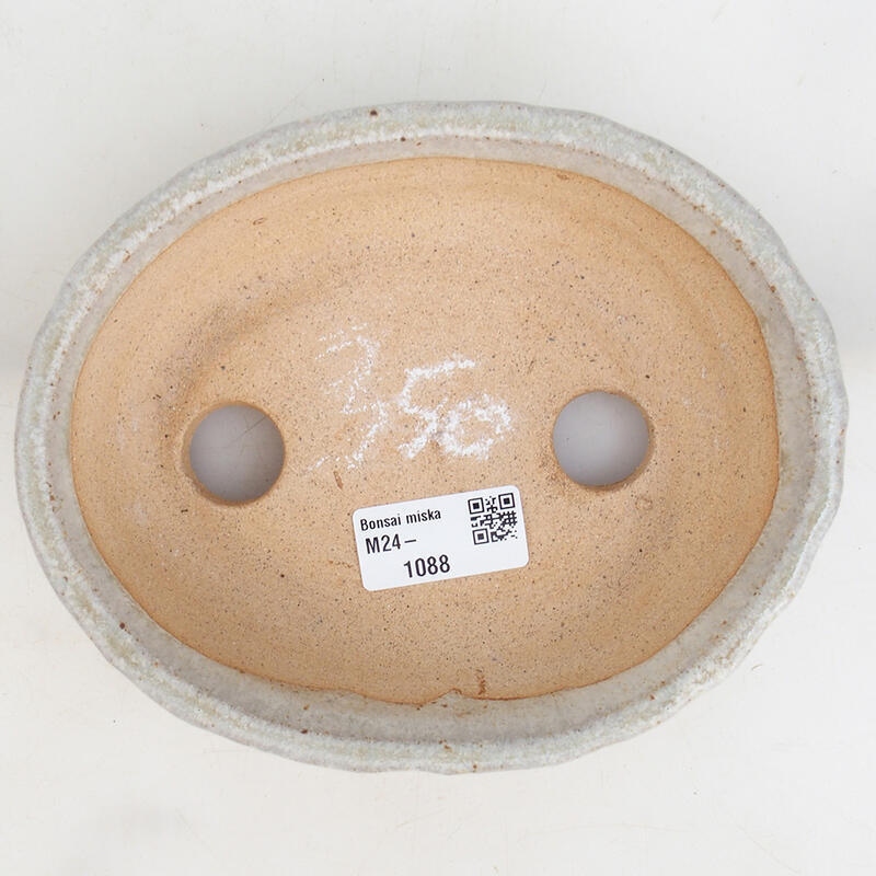 Ceramic bonsai bowl 17 x 13.5 x 5 cm, color beige