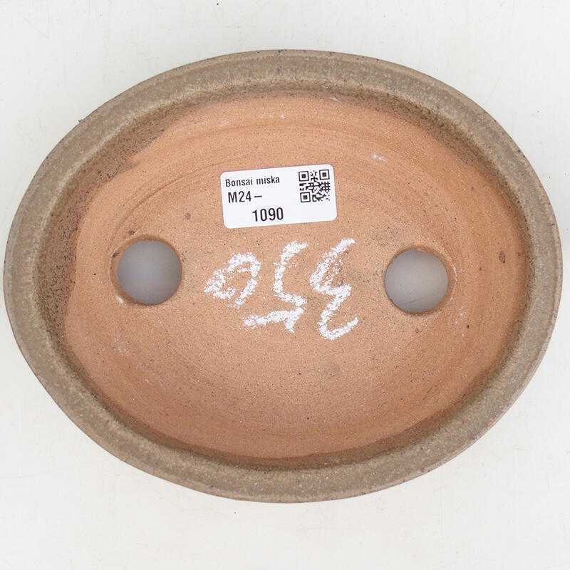 Ceramic bonsai bowl 17 x 13.5 x 5 cm, color brown