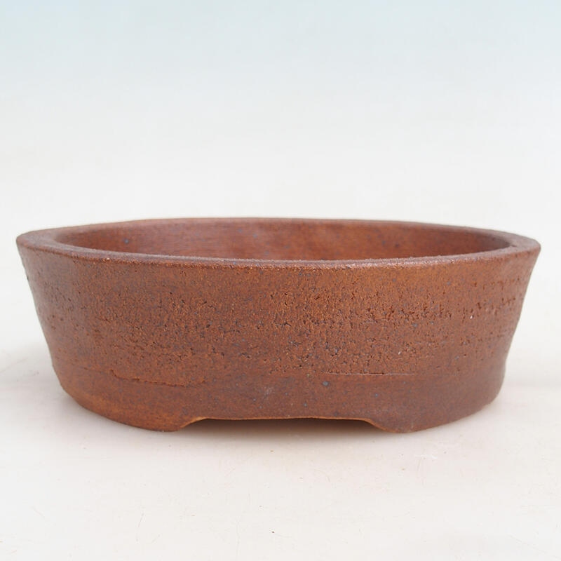 Ceramic bonsai bowl 17 x 13.5 x 5 cm, color brown