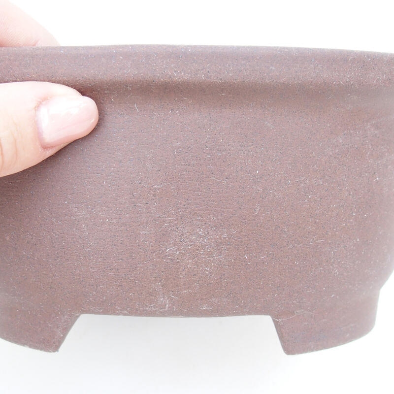 Ceramic bonsai bowl 17 x 13 x 8 cm, red color