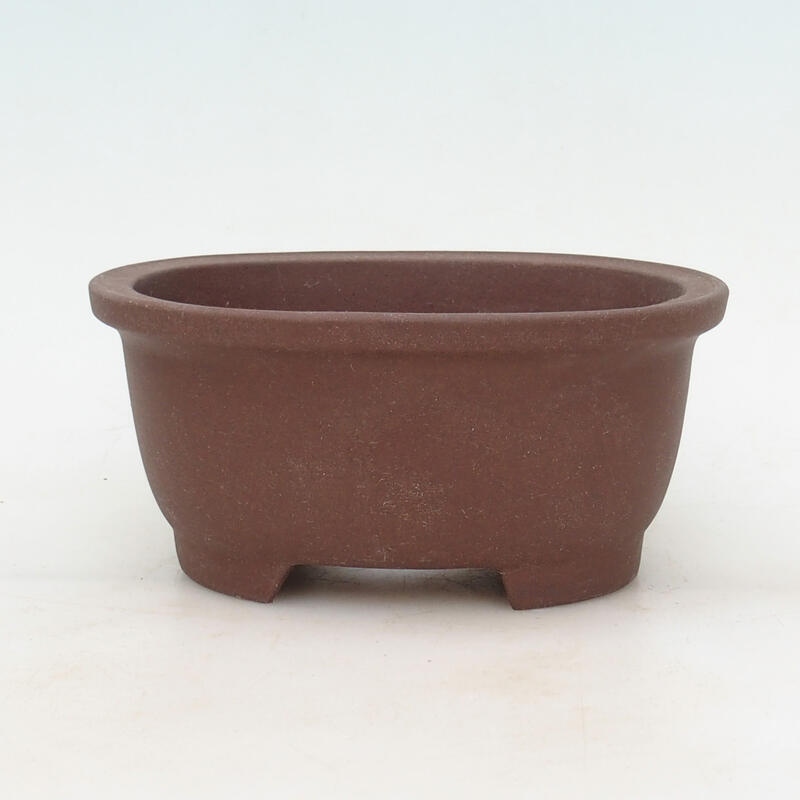 Ceramic bonsai bowl 17 x 13 x 8 cm, red color