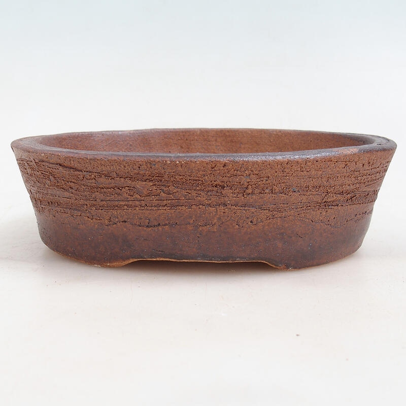 Ceramic bonsai bowl 17 x 14 x 5 cm, color brown