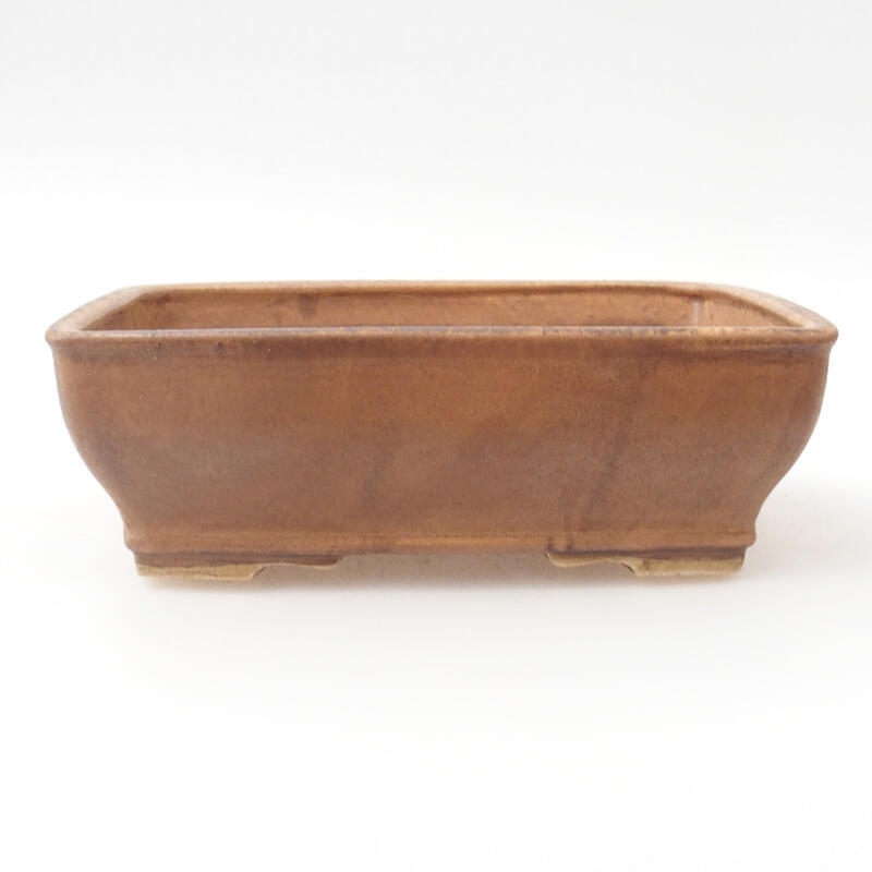 Ceramic bonsai bowl 17 x 14 x 6 cm, color brown