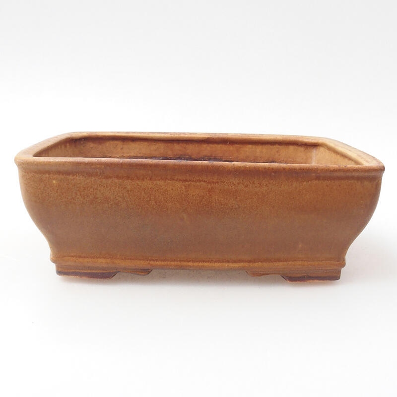 Ceramic bonsai bowl 17 x 14 x 6 cm, color brown