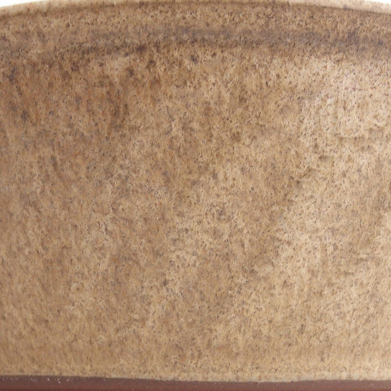 Ceramic bonsai bowl 17 x 17 x 5.5 cm, color beige