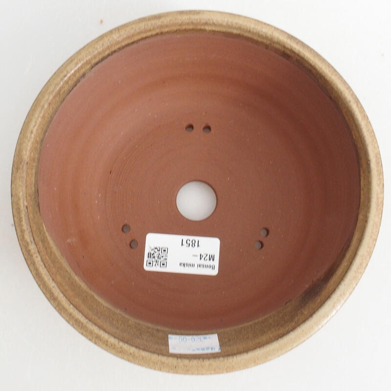 Ceramic bonsai bowl 17 x 17 x 5.5 cm, color beige