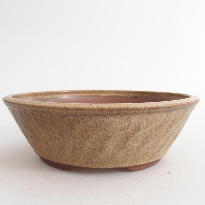 Ceramic bonsai bowl 17 x 17 x 5.5 cm, color beige