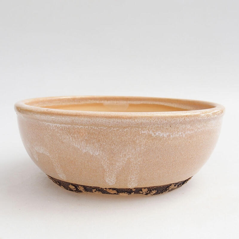 Ceramic bonsai bowl 17 x 17 x 6 cm, color pink