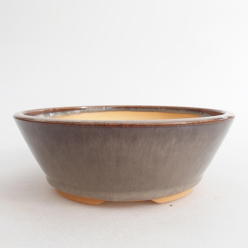 Ceramic bonsai bowl 17 x 17 x 6 cm, color gray