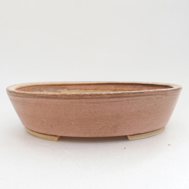 Ceramic bonsai bowl 18.5 x 16 x 4.5 cm, color pink