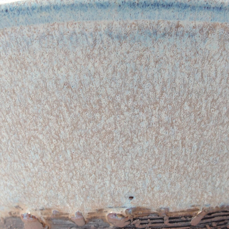 Ceramic bonsai bowl 18.5 x 18.5 x 6 cm, color blue