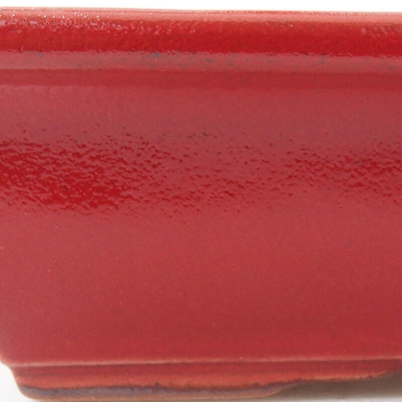 Ceramic bonsai bowl 18 x 13.5 x 4 cm, color red