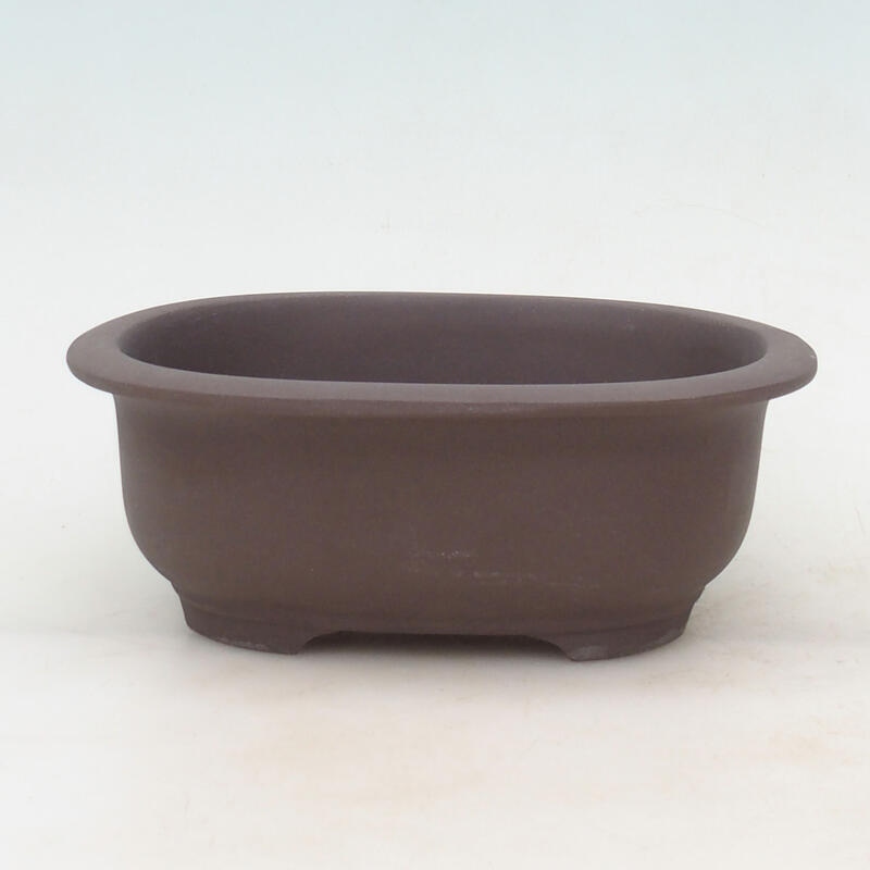 Ceramic bonsai bowl 18 x 14.5 x 7 cm, red color