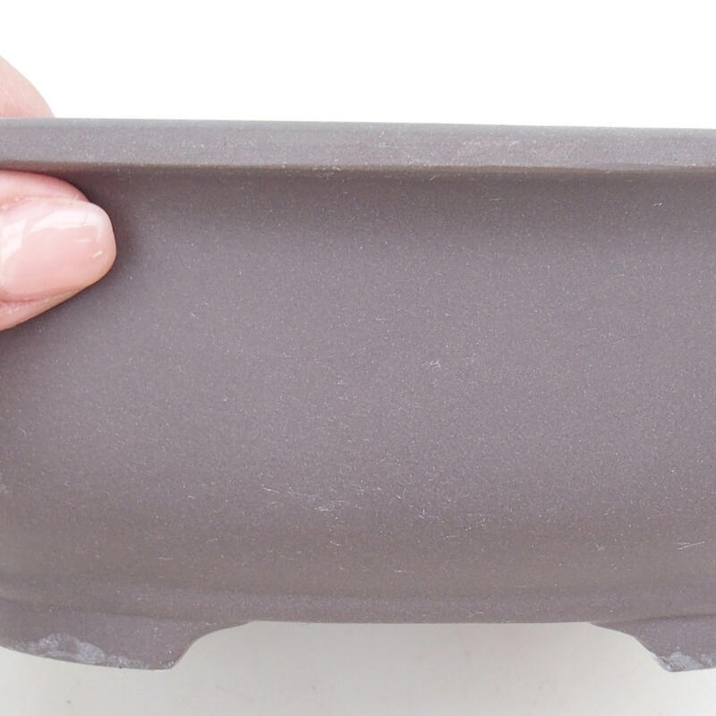 Ceramic bonsai bowl 18 x 14.5 x 7 cm, red color