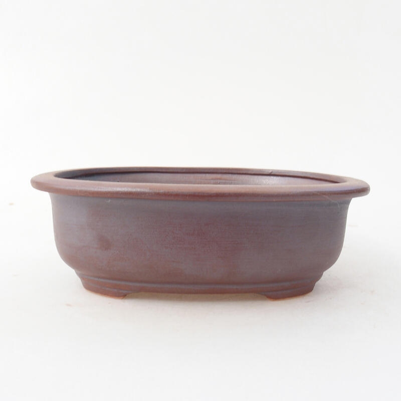 Ceramic bonsai bowl 18 x 15 x 6 cm, metallic color