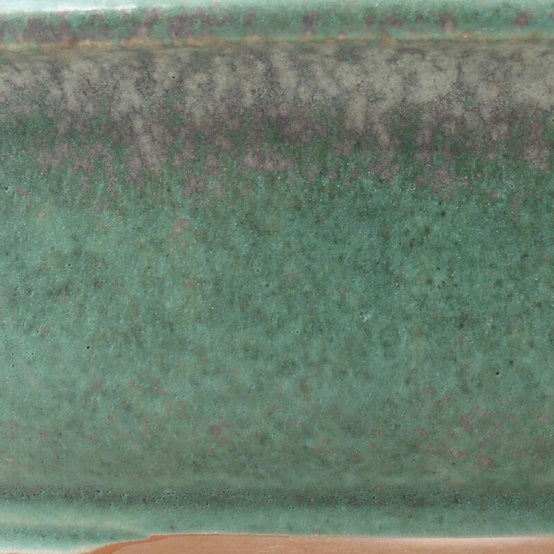 Ceramic bonsai bowl 18 x 15 x 6 cm, color green