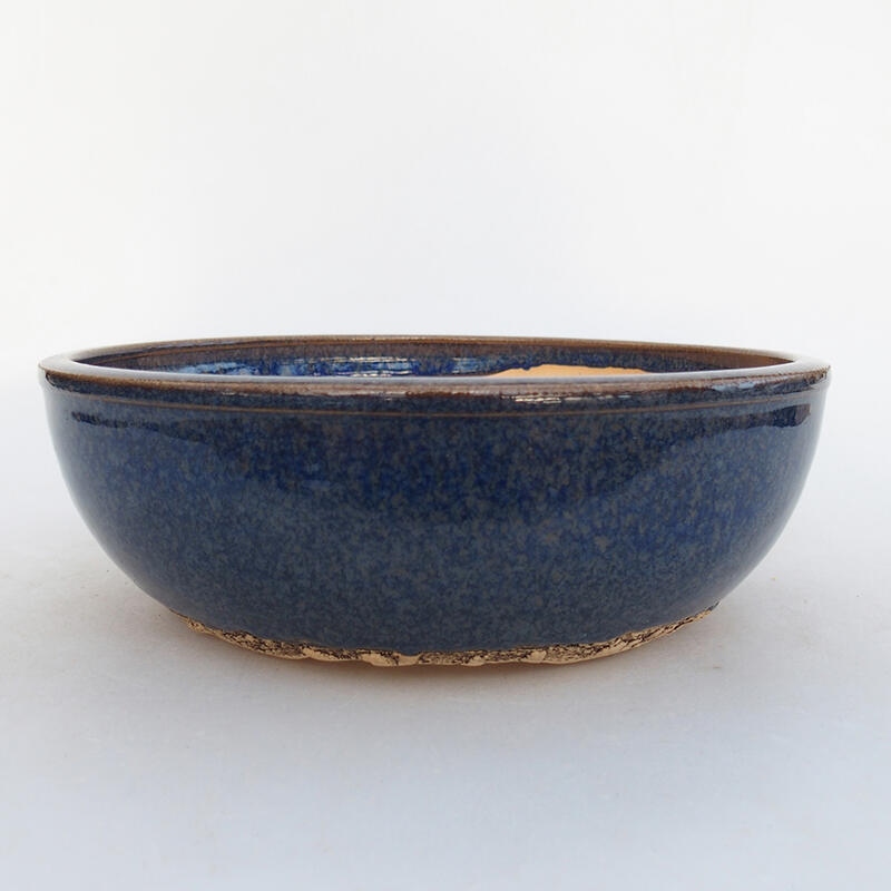 Ceramic bonsai bowl 18 x 18 x 5.5 cm, color blue