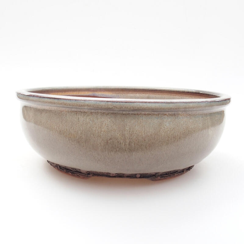 Ceramic bonsai bowl 18 x 18 x 6 cm, color gray