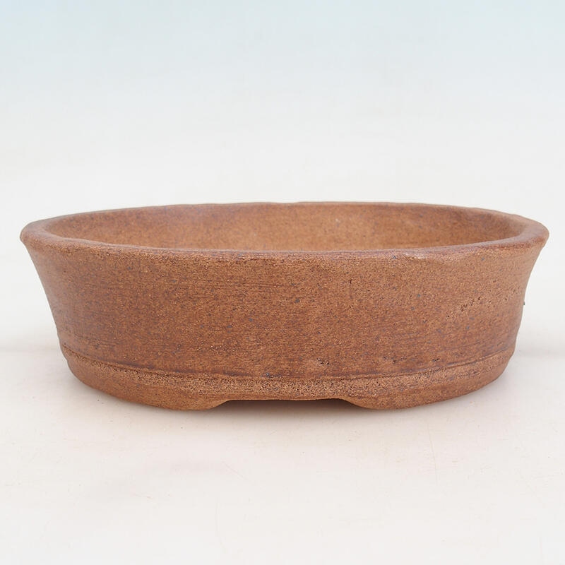 Ceramic bonsai bowl 19.5 x 16 x 5.5 cm, color brown