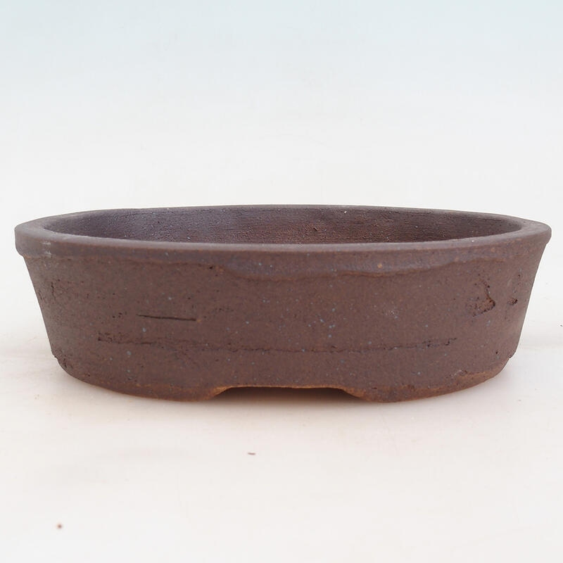 Ceramic bonsai bowl 19.5 x 16 x 5 cm, color brown