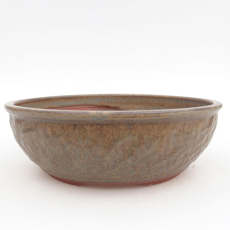 Ceramic bonsai bowl 19 x 19 x 6 cm, blue