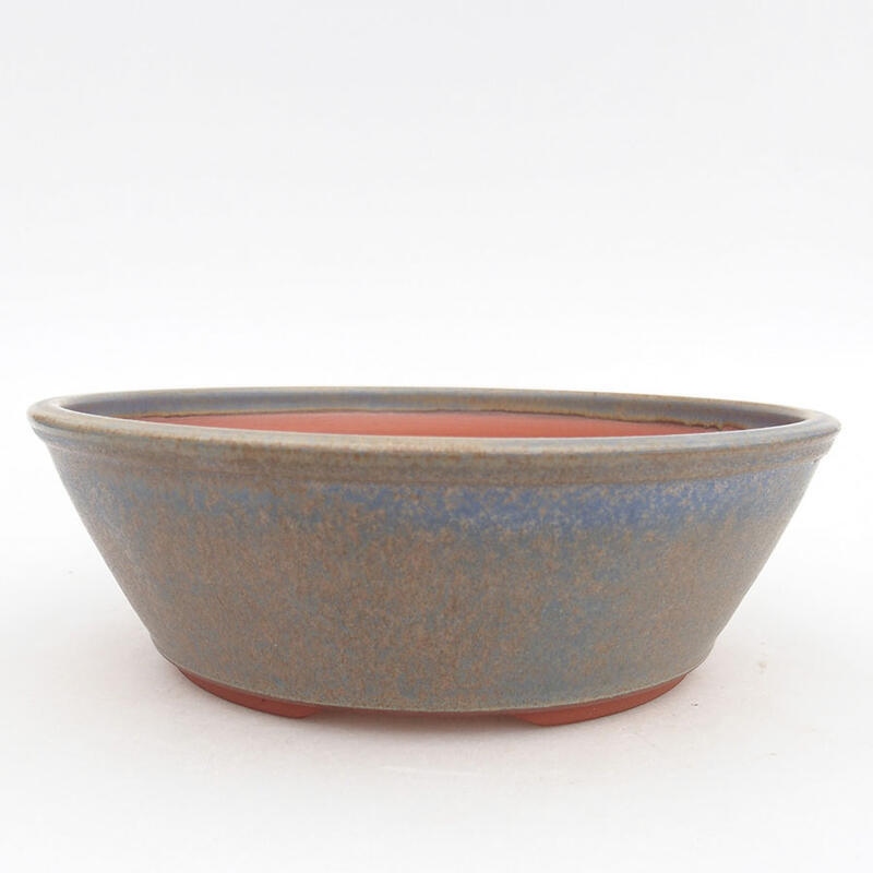 Ceramic bonsai bowl 19 x 19 x 6 cm, blue