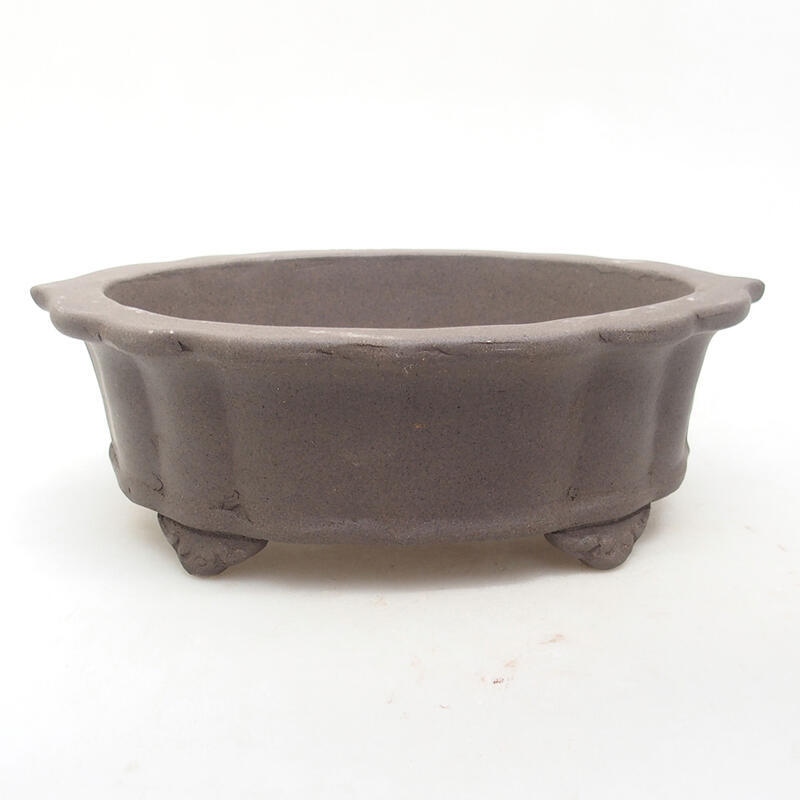 Ceramic bonsai bowl 21 x 16 x 7 cm, color brown