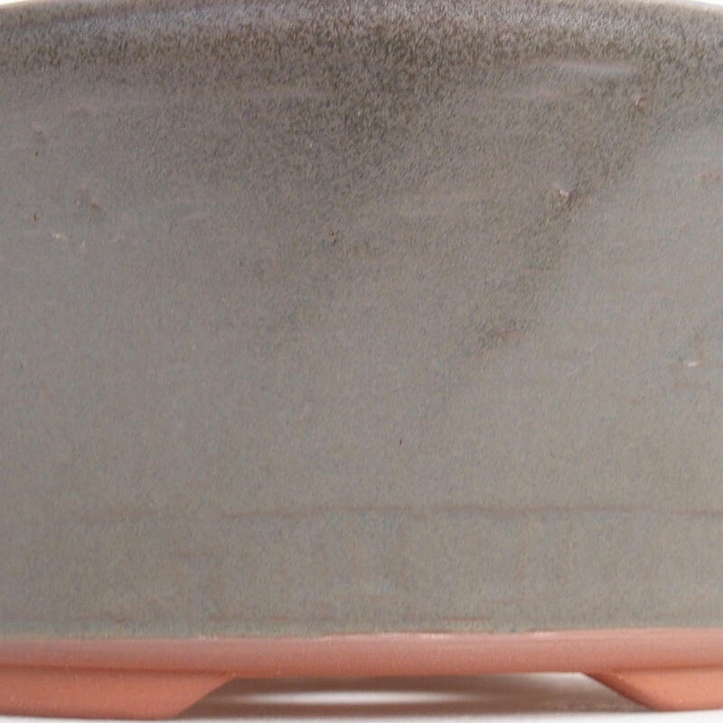 Ceramic bonsai bowl 21 x 21 x 6.5 cm, metallic color