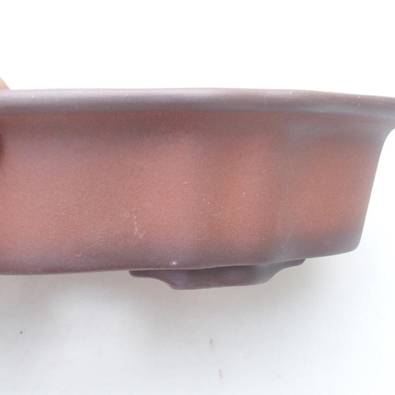 Ceramic bonsai bowl 22 x 17 x 6 cm, color brown