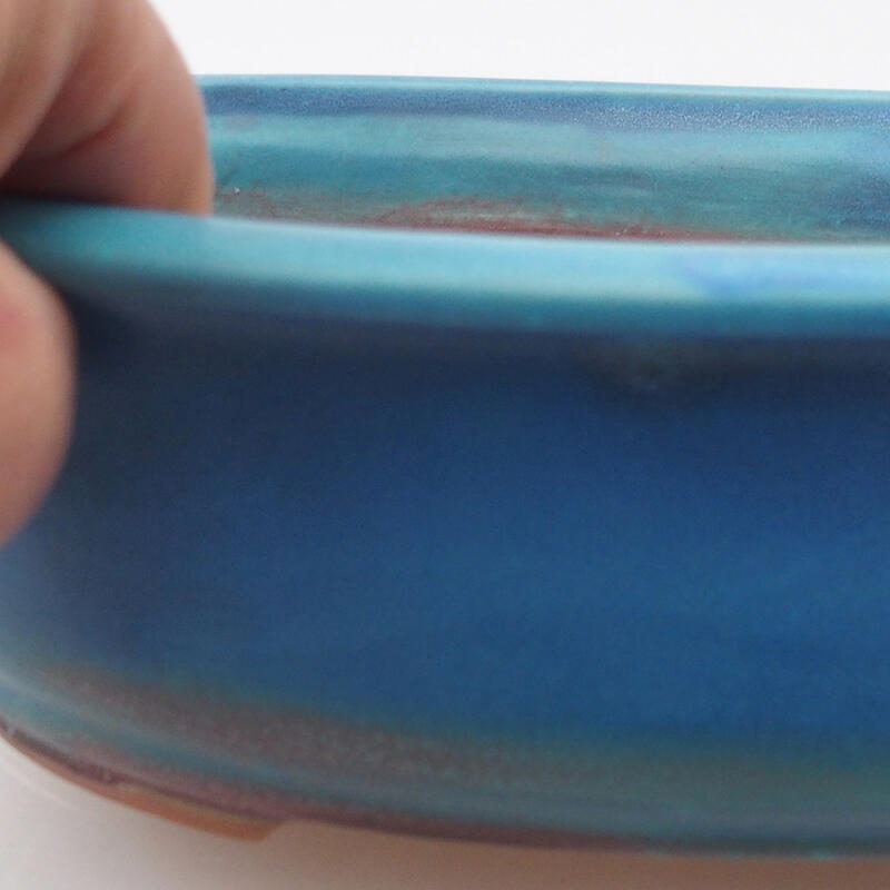 Ceramic bonsai bowl 22 x 18 x 7 cm, color blue