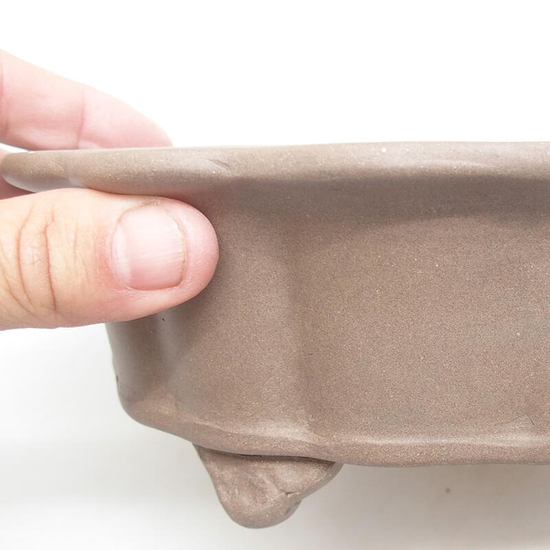 Ceramic bonsai bowl 24 x 19 x 7.5 cm, color brown