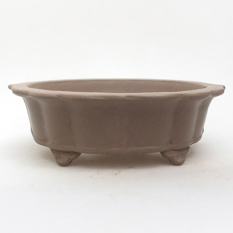 Ceramic bonsai bowl 24 x 19 x 7.5 cm, color brown