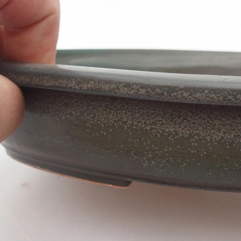 Ceramic bonsai bowl 25.5 x 18 x 3.5 cm, color gray