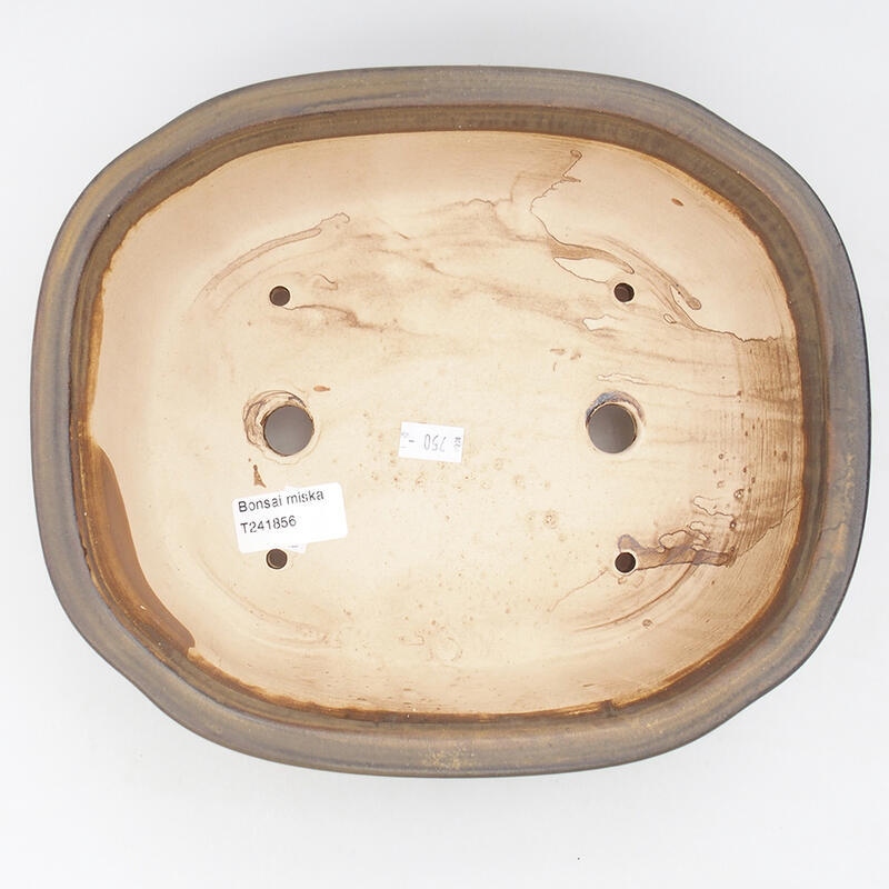 Ceramic bonsai bowl 25.5 x 22 x 7.5 cm, color brown