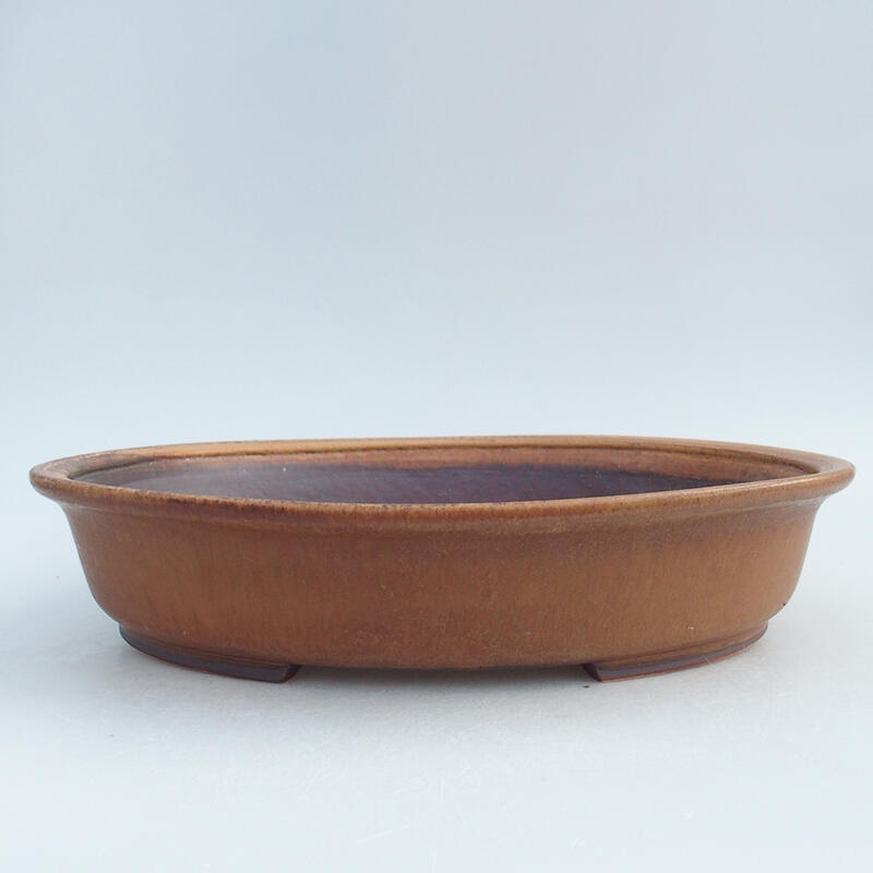 Ceramic bonsai bowl 28.5 x 25 x 6 cm, color pink